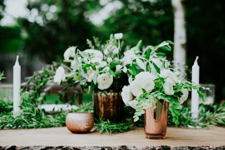 White and green wedding by Flor d’ló